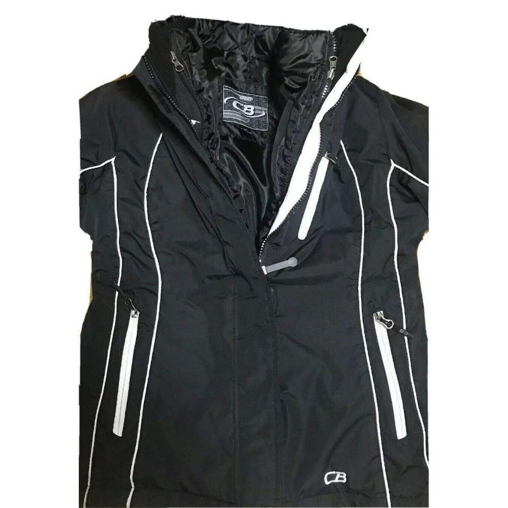 CB Sports Women Jacket System 3-in-1 Winter Coat Small S Black White Used - Picture 3 of 11